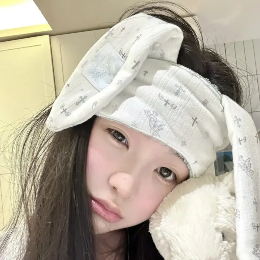 

Fashion Stretchy Lop Ear Rabbit Headband Soft Cartoon Bunnies Eye Shade Kawaii Sweet Rabbit Blindfold Wash Face