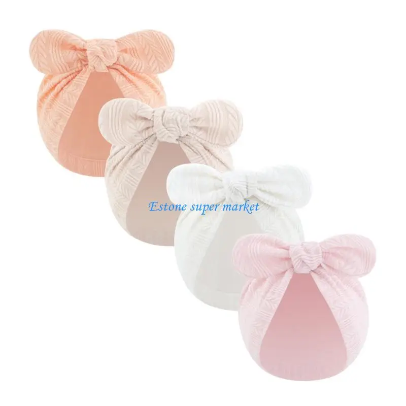 090B أغطية رأس جميلة للرضع قبعة عمامة مرنة لحديثي الولادة الفتيات هدية التقاط الصور #3