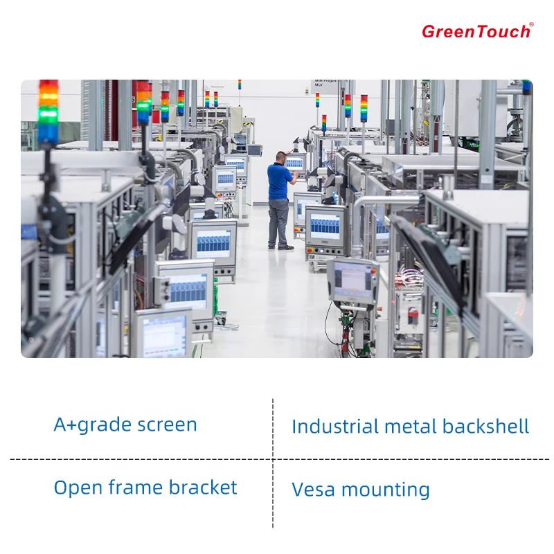 Monitor a telaio aperto di rete da 23,6", monitor LCD con touch screen, monitor LCD touch a cornice aperta a LED