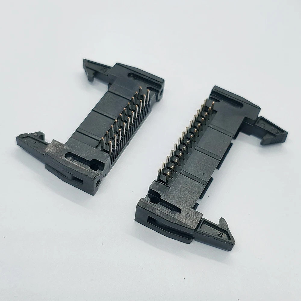 10 Stück DC2 10/12/14/16/20/26/30/34/40/50/64 Pin 2,54mm Rastermaß Stecker mit gebogenen Stiften IDC-Box-Header-Steckverbinder FC-Kabel – Detail 5