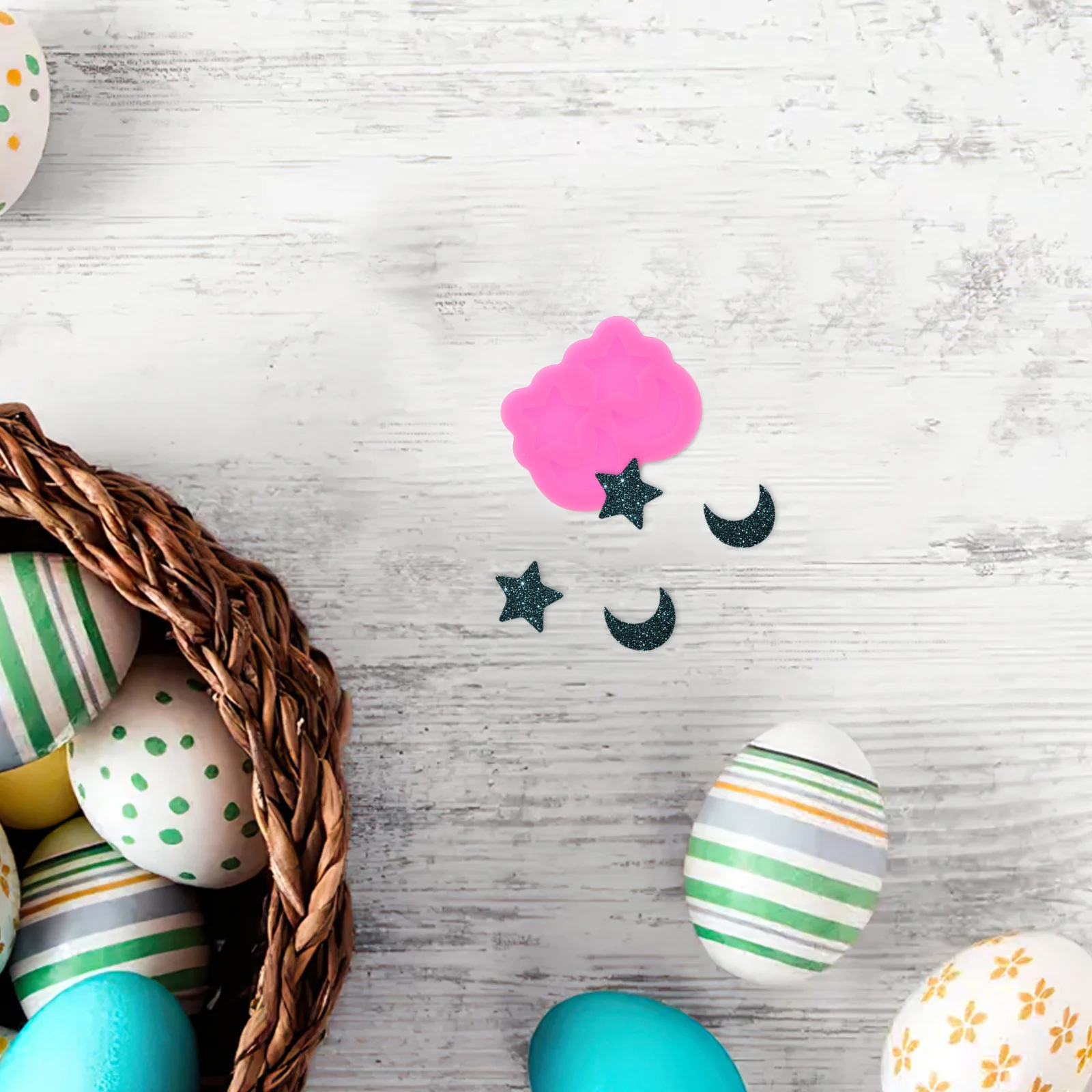 القمر ستار قالب من السيليكون DIY صنع المجوهرات القرط الراتنج الحرفية المفاتيح بوليمر كلاي قلادة قالب الايبوكسي للمجوهرات الأقراط #1