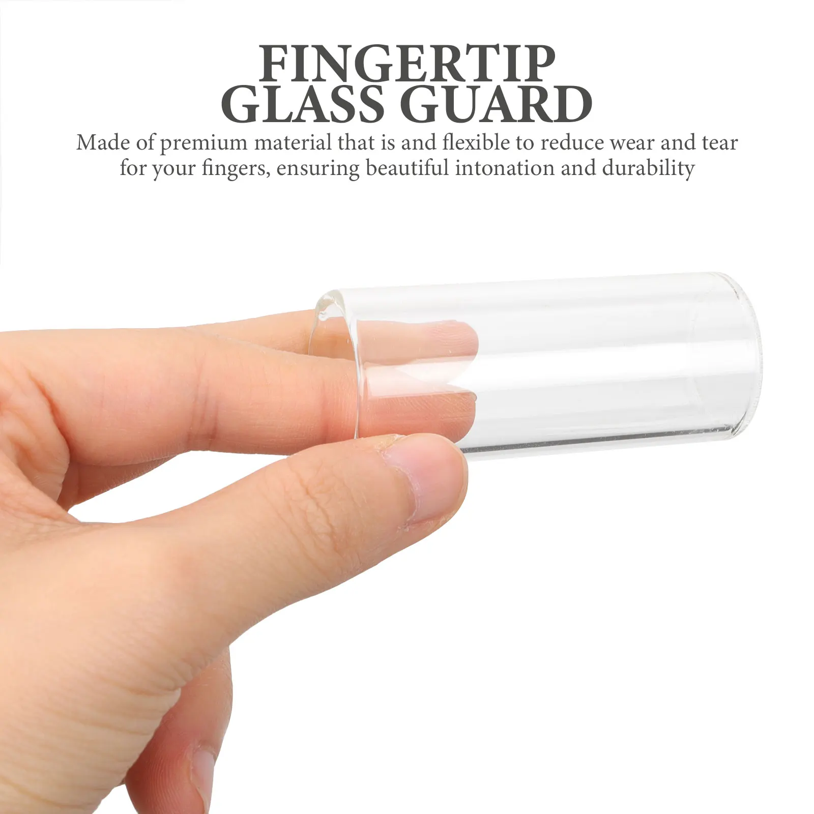 

3 Pcs Guitar Finger Cots Guards for Beginners Practice Fingertip Cover Ukulele Protectors Glass Covers