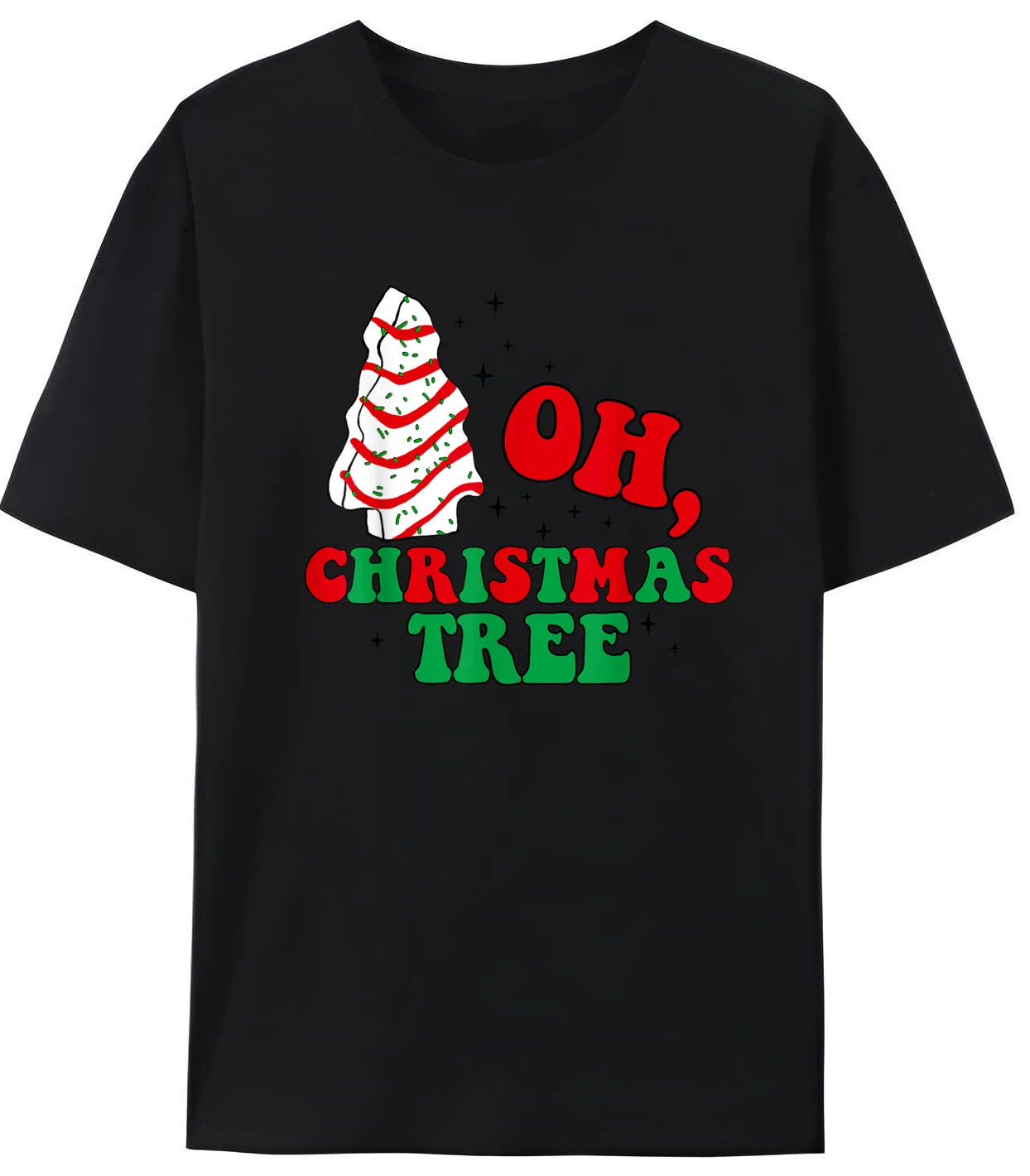 

Oh Christmas Tree Cakes Debbie Xmas Роскошная футболка с дизайнерским принтом, топы высокого качества, мужская футболка с рисунком