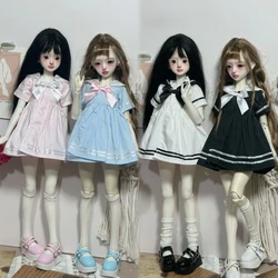 1/6 1/4 Doll's Clothes for 30/45cm Bjd Doll Sailor Suit Dress College Style Casual Girl Toys Dress Up Doll Accessories,no Doll