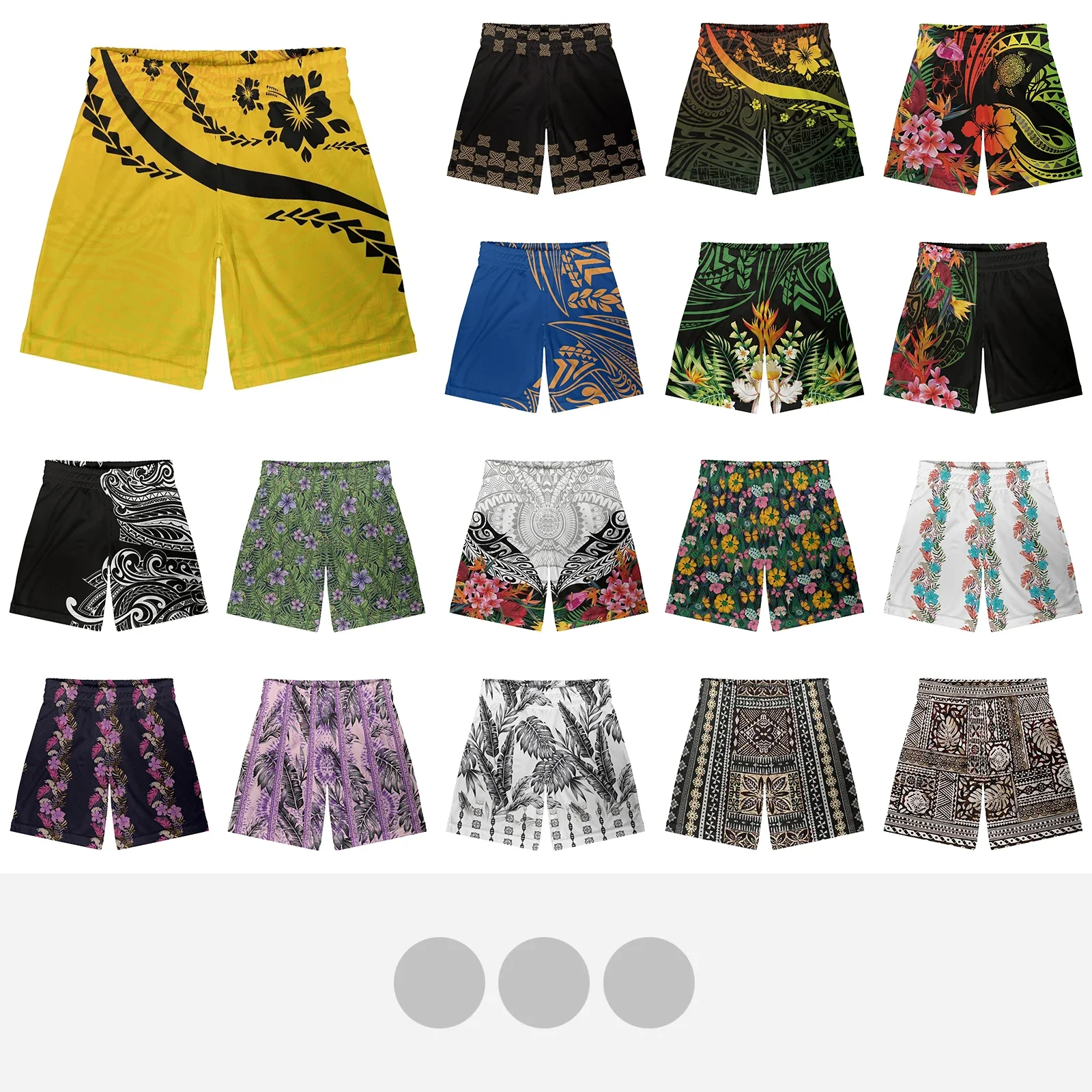 Polynesian Tribal Tongan Totem Tattoo Tonga Prints Mens Shorts Running Fitness Fast-drying Trend Pants Loose Basketball Training