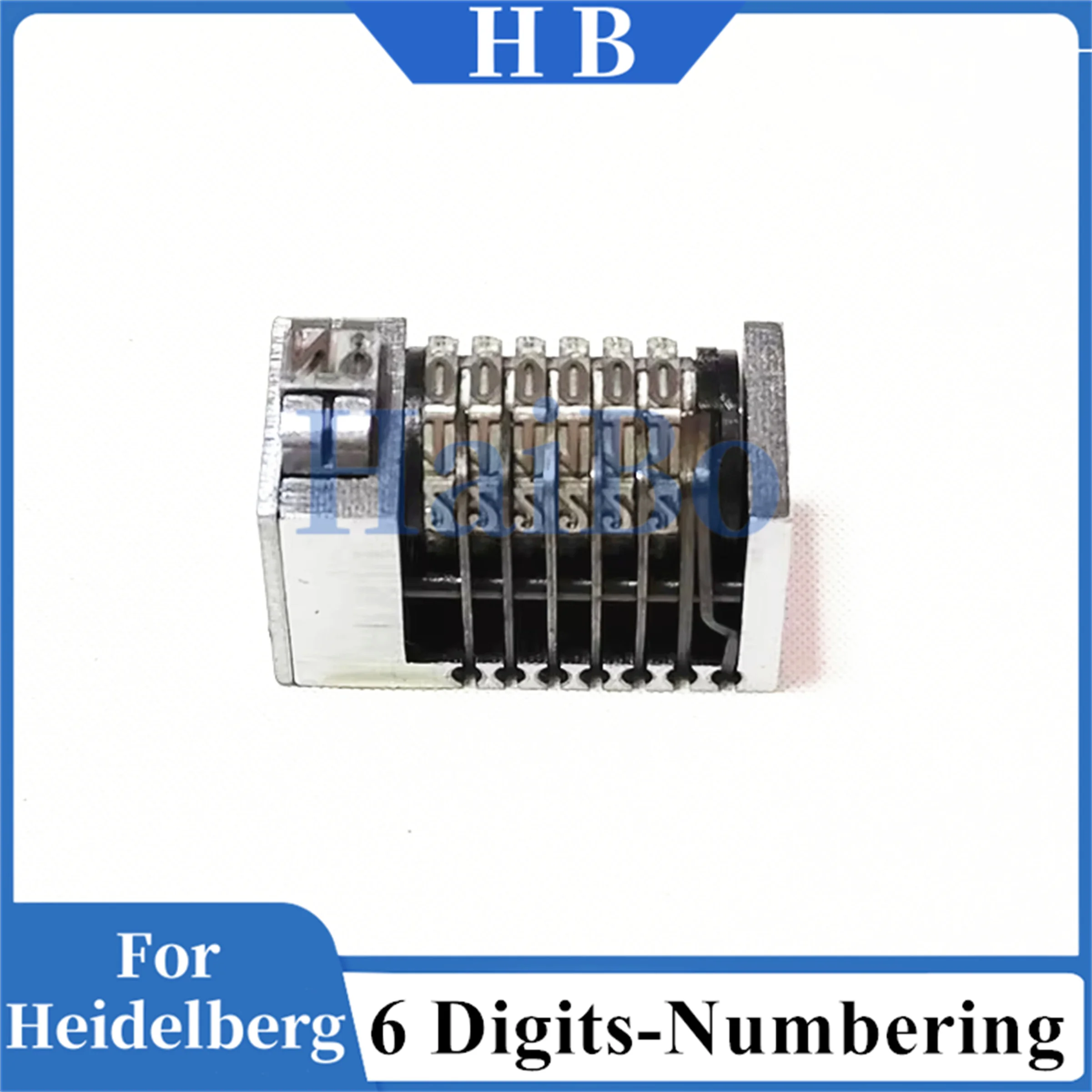 HaiBo Best Quality Mini Small 6 Digits Roman Backward Printing Machine 4X8 Printer Numbering Machine
