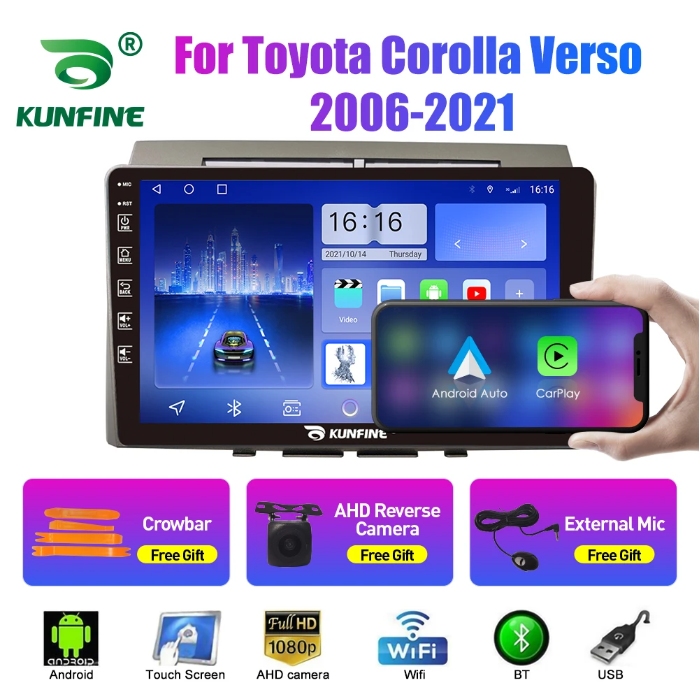 

Автомобильный радиоприемник для Toyota Corolla Verso 2006-2021 2Din Android автомобильный стерео DVD GPS-навигатор плеер Мультимедиа Android Авто Carplay