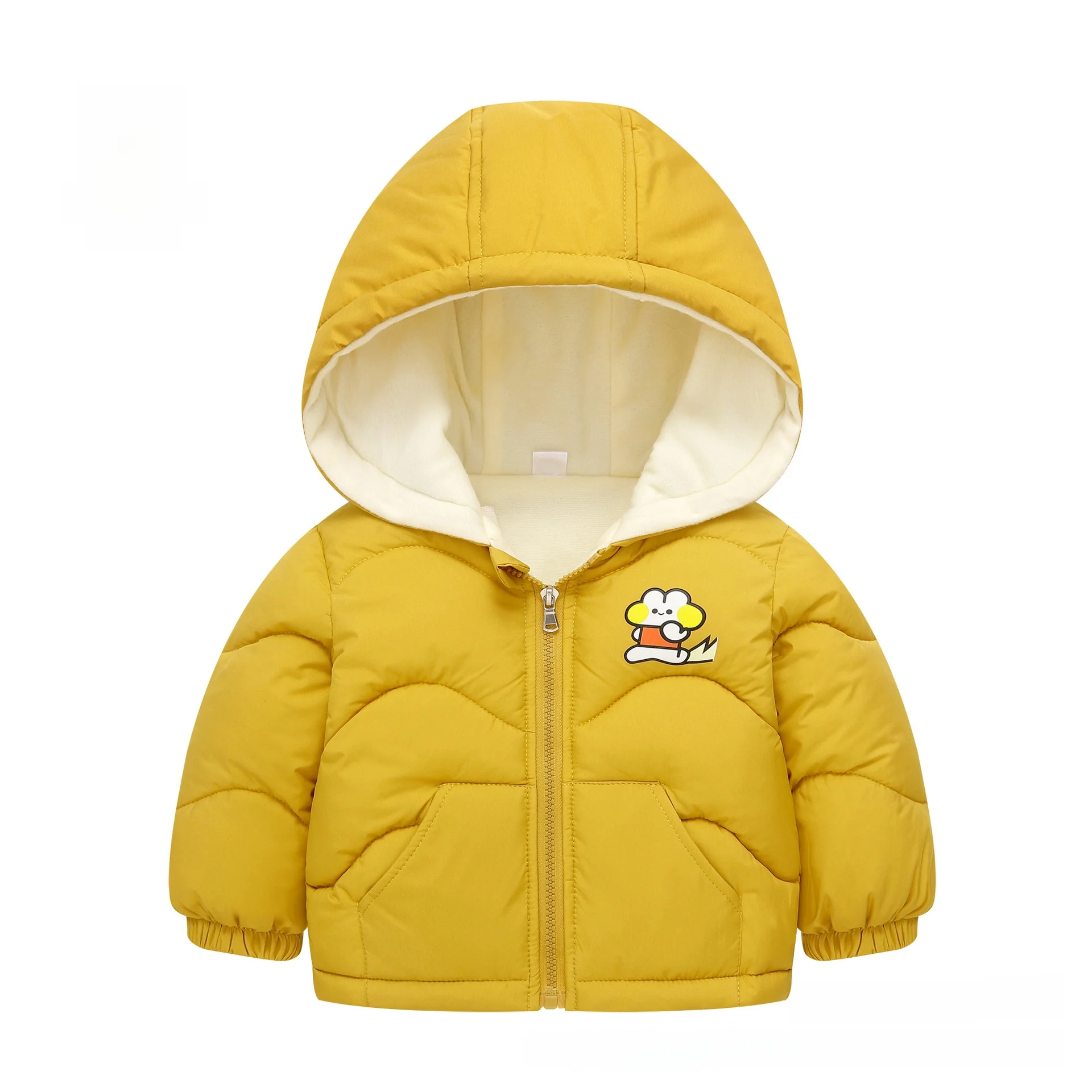 سترة أطفال محشوة بالقطن 2025، تصميم جديد لفصلي الخريف والشتاء، معطف دافئ مبطن بالصوف للأولاد والبنات والأطفال الصغار، مقاس متوسط