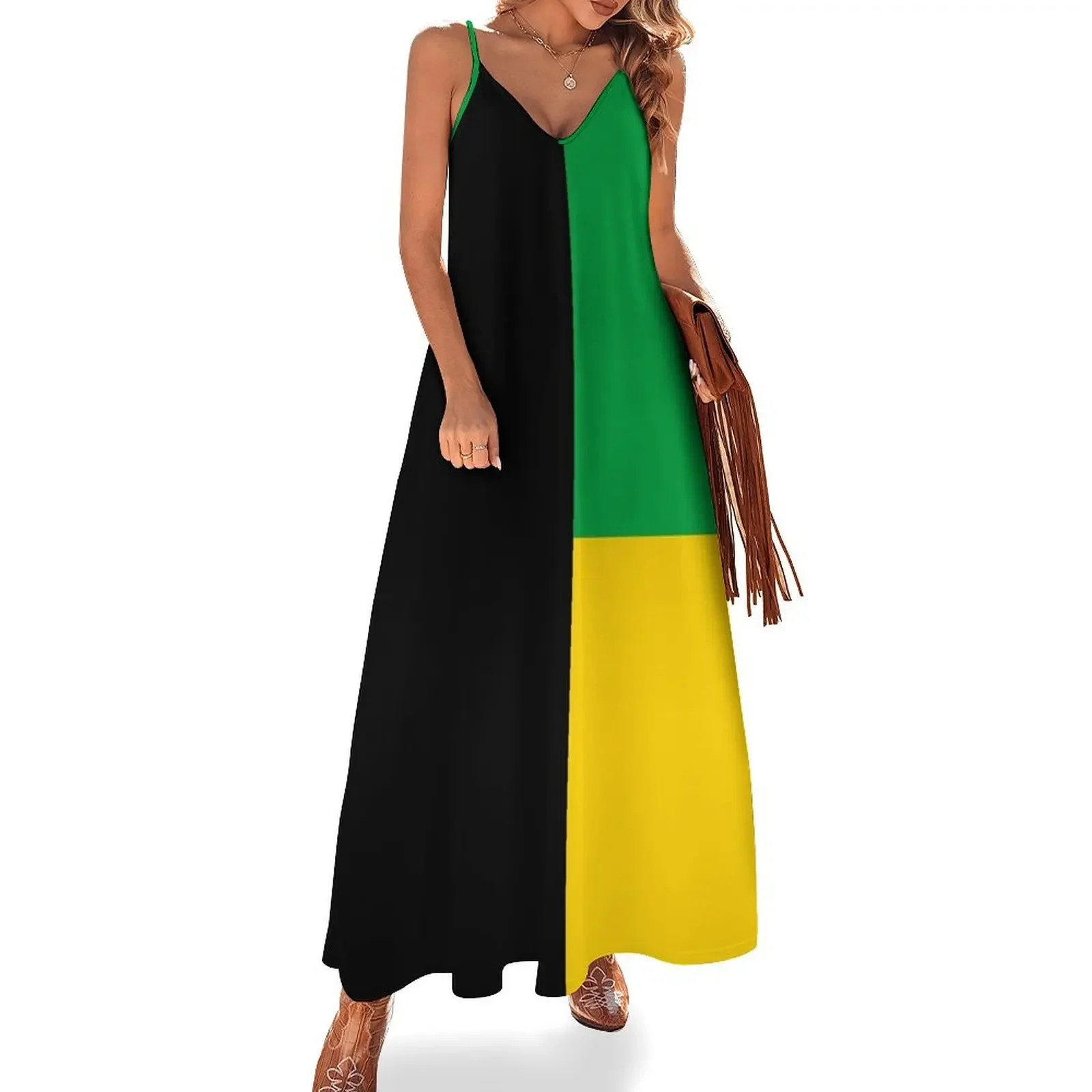 Jamaican Flag Solid Colours Sleeveless Dress dresses with long sleeves elegant evening dresses for women 2024