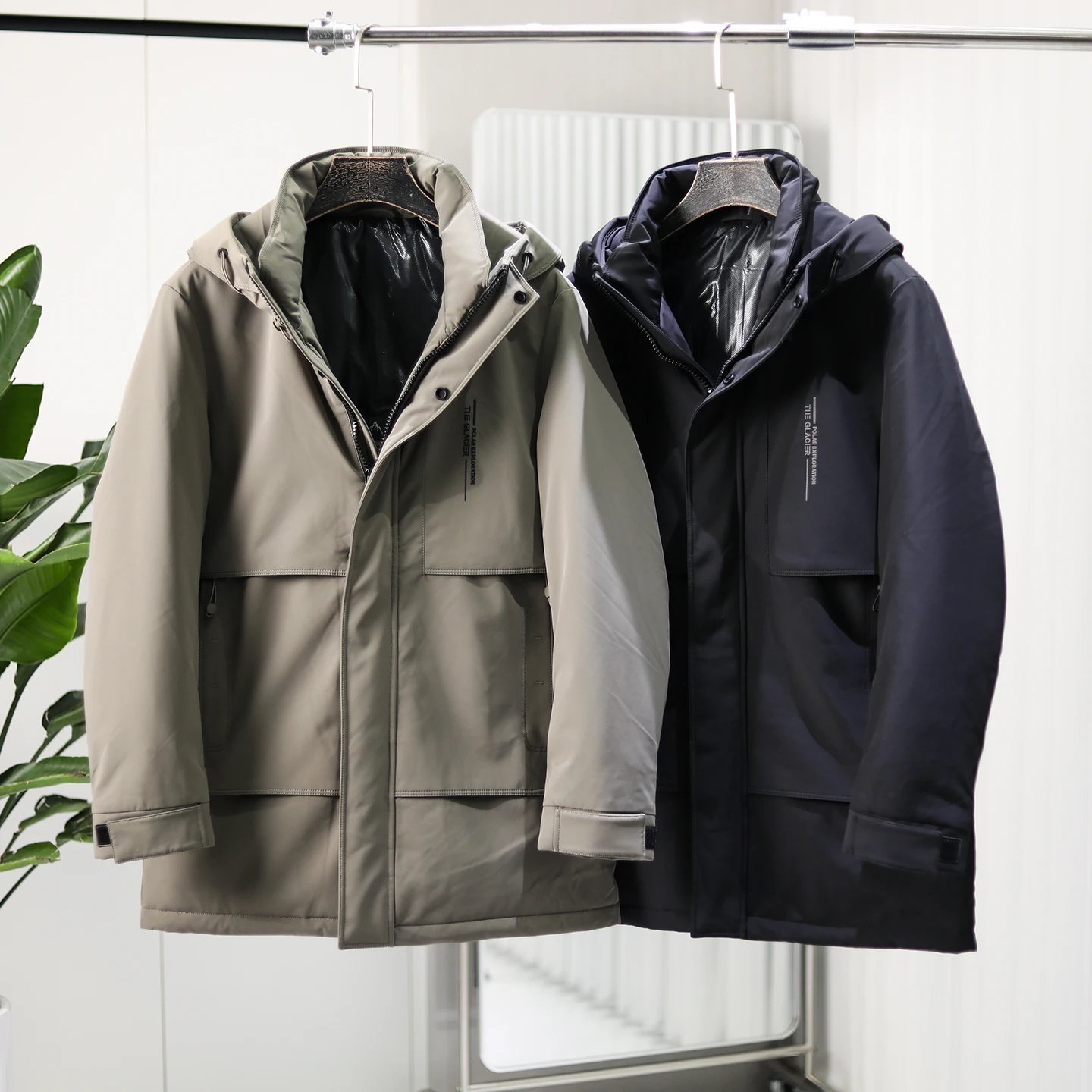 

Ultra-Value 90 Du down Jaet Men's Mid-Length Hooded Warmth Windproof Winter Coat Polyester Fiber Ci Casual Sle Waterp...