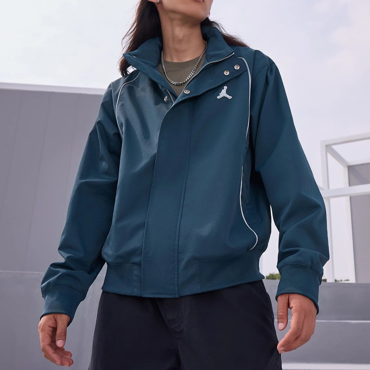 

Nike genuine JORDAN men's woven stand up collar loose casual jacket HQ4887-478