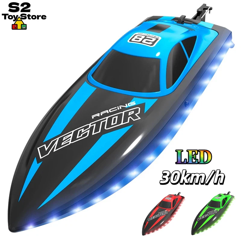 

Vector Remote Control Racing Boat With Led Lights 30 Kmh High Speed Electric Water Cooling Self Righting Low Battery Alarm