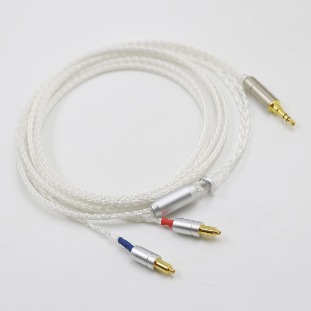 Haldane alta fidelidade 16 núcleos upoc único cristal prata fone de ouvido atualização substituir cabo para SH-URE srh1440 srh1540 srh1840 fone de ouvido
