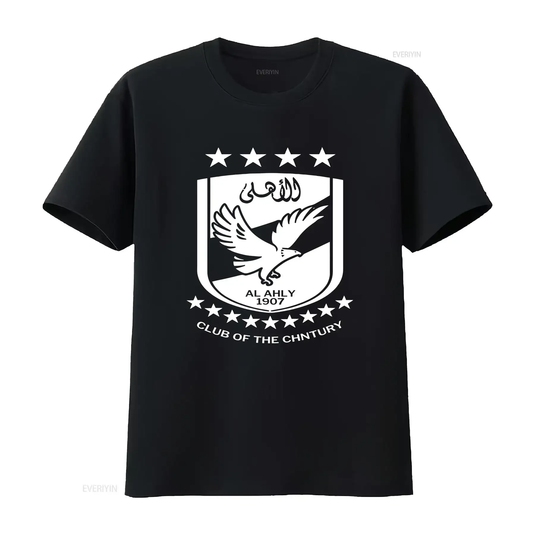 تي شيرت Al Ahly SC للمشجعين المصريين جميع المقاسات ملابس الشارع المغسولة العتيقة ملابس مصممة قليلاً للارتداء اليومي أوم #1