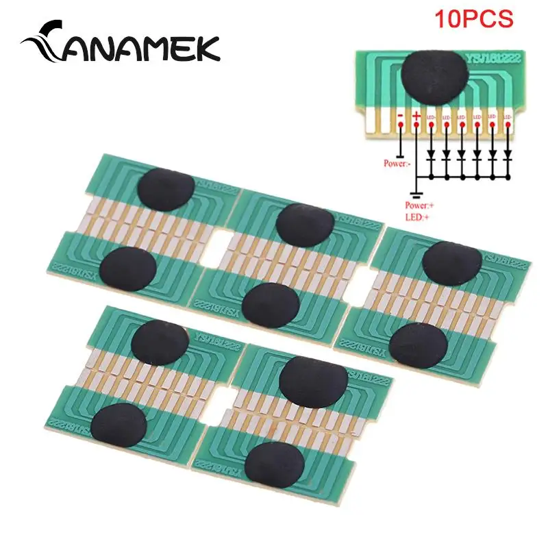 10 szt. DIY 6-LED LED diod 3-4.5V pamięć Flash sterownik COB LED cykl migający moduł płyta sterowania IC elektroniczny