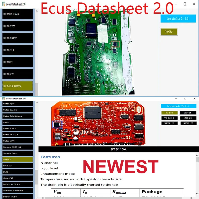 

2024 New Ecus Datasheet 2.0 ECU Repair Software PCB Schematics with Electronic Components of Car ECUs and Additional Information