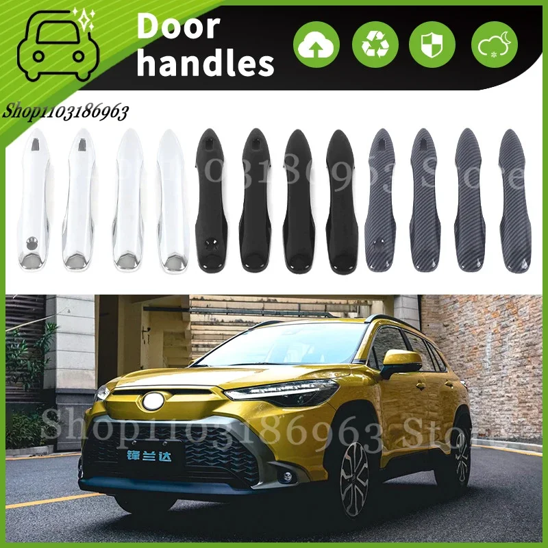 

For Toyota Frontlander 2022-2024 Gloss Black Chrome Car Door Handle Cover Trim Styling Accessories Car Stickers Auto Accessories