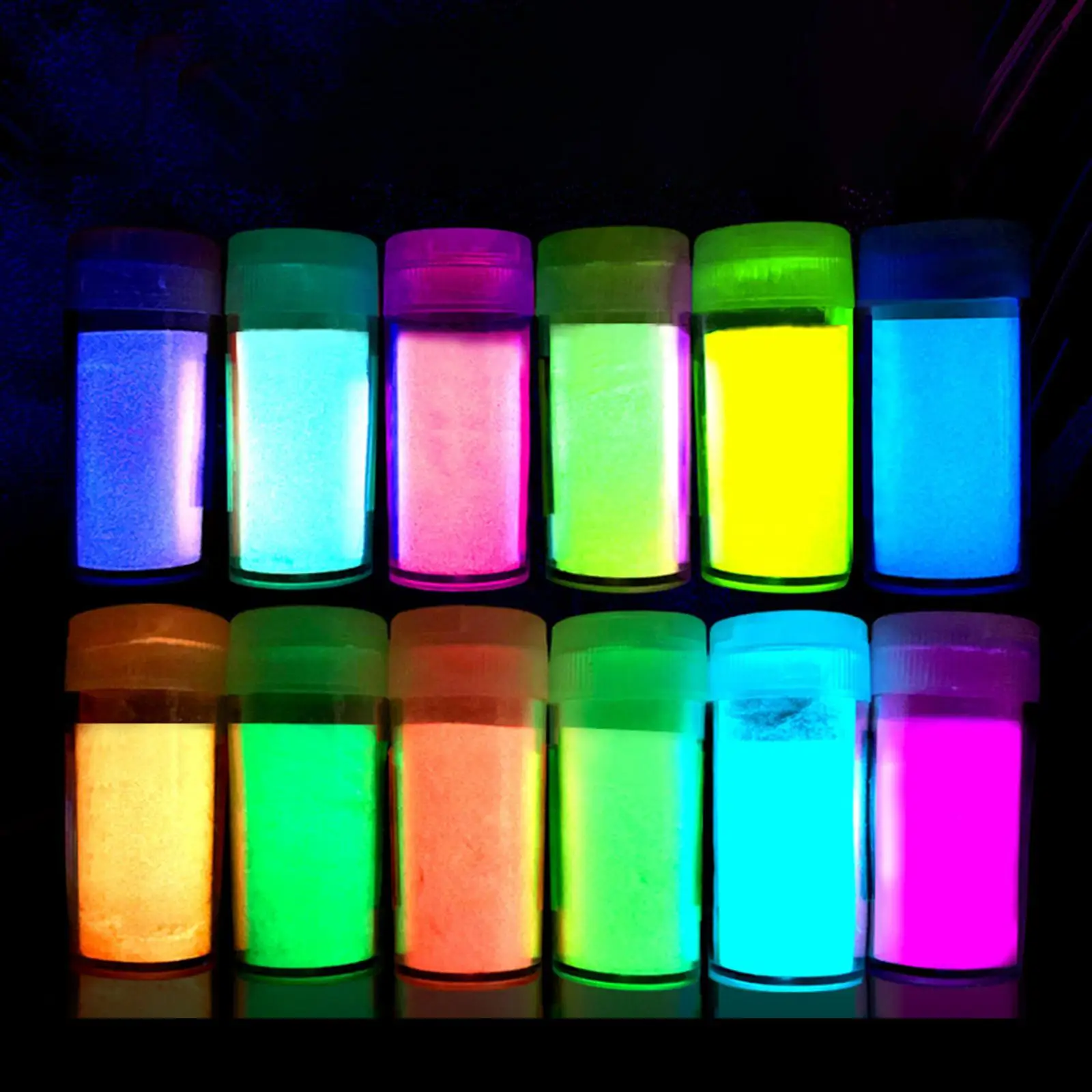 12Colors Luminous Powder DIY Crafting Colorful 20G/Bottle Glow in The Dark