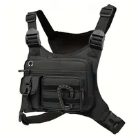Bolsa de pecho táctica para exteriores, chaleco para hombre EDCA, paquete de pecho antirrobo para bolsas de ciclismo, bolsa de pecho frontal para correr, bolsa de chaleco deportivo