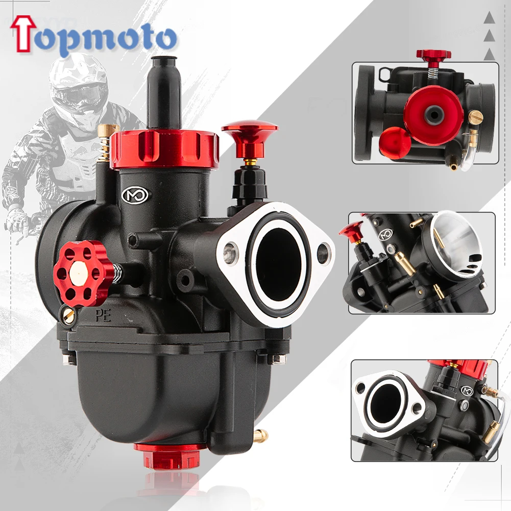 Motorcycle 2T 4T Carburetor PE17 19 22 24 26 28mm Flange Autocycle Engine PE Carburetor With Jets For YAMAH KAWASAK Dirt Bike