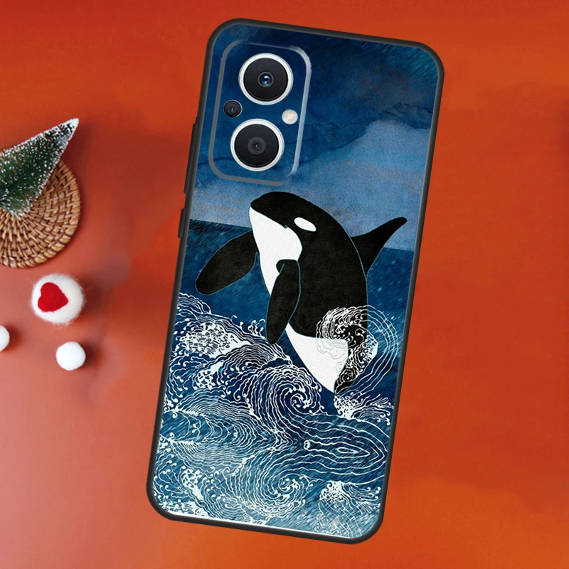 Killer Whale Orca Funda For OPPO Reno 5Z 4Z 2Z 8T 4 5 6 7 8 Lite 10 Pro OPPO Find X6 Pro X2 X3 X5 Lite Case