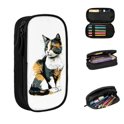 Cute Calico Cat Pencil Cases Big Capacity Pen Bags Pen Box Pencil Pouch For Boys Girls Students Stationery School Office