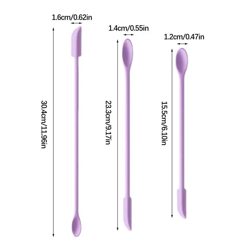 Makeup Spatula Double-Headed Scraper Silicone Small Tip Cosmetics Foundation Cream Mini Dig Spoon Beauty Care Accessories