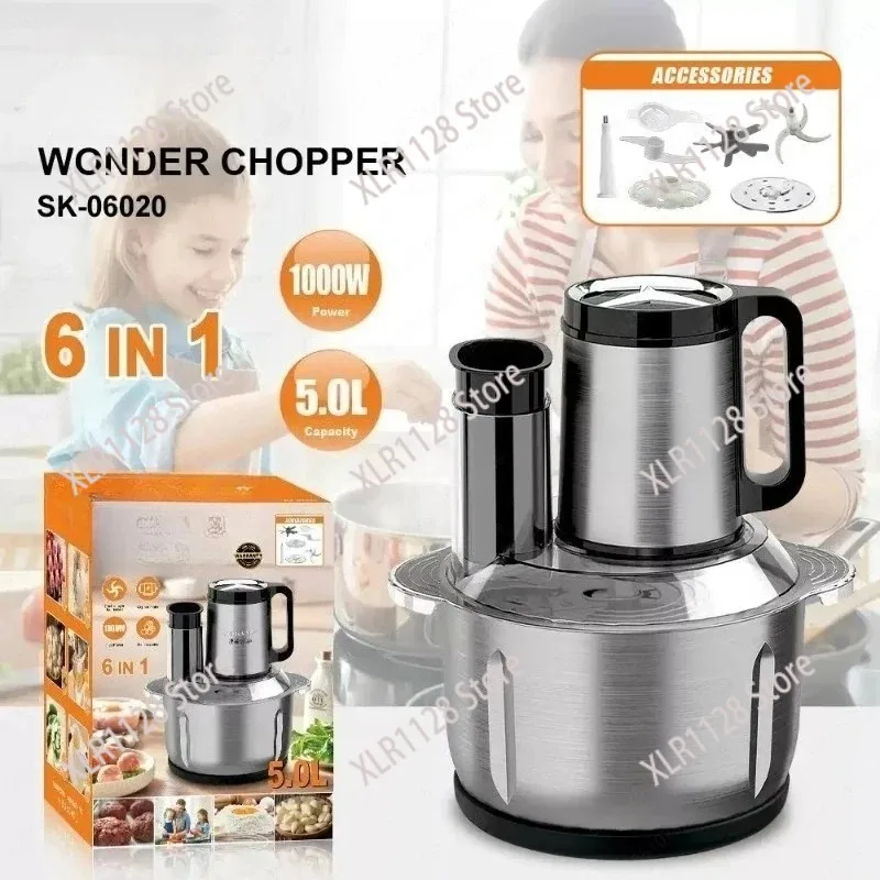 

Household 5L Electric Food Chopper Multifunctional Meat Mincer Kitchen Grinding Machine