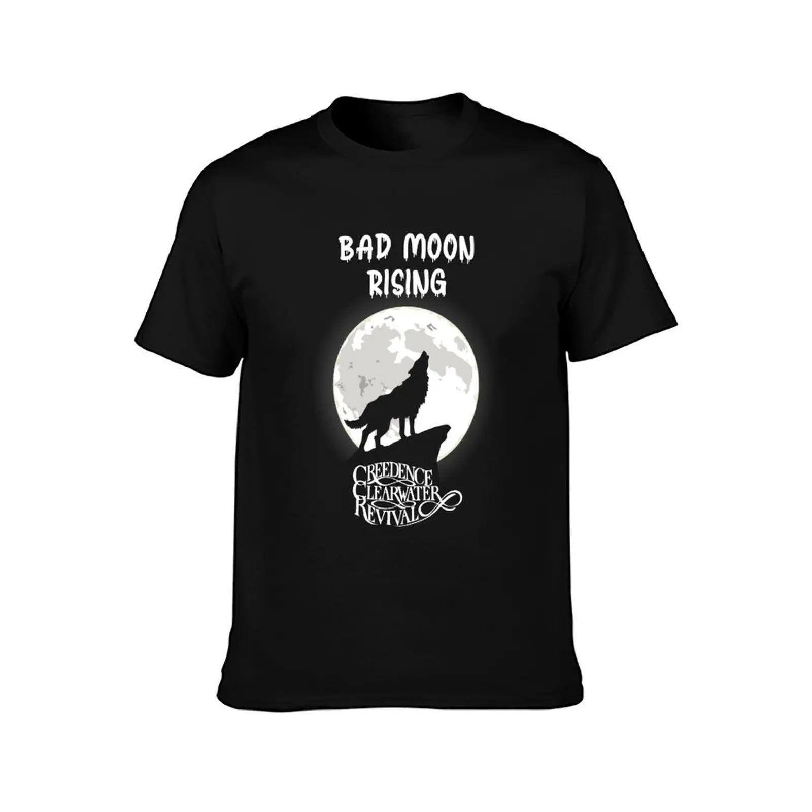 Bad Moon Rising - Creedance Clearwater Revival T-Shirt Casual Minimalist Short Sleeve Top T-Shirt