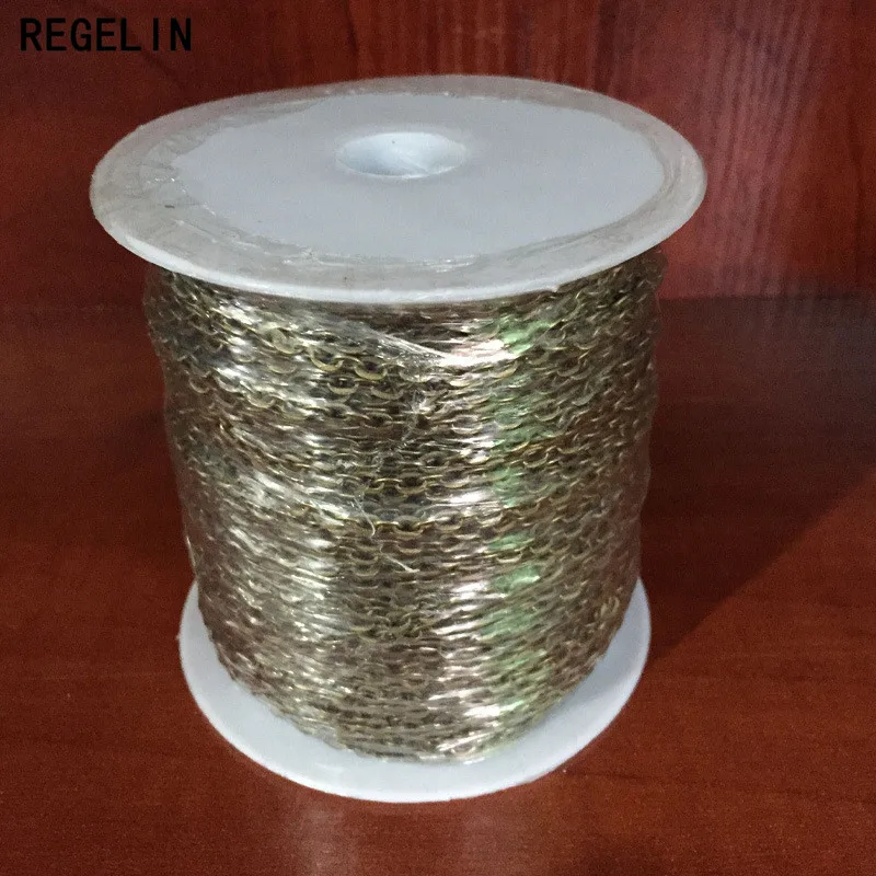 REGELIN antique bronze/gold/silver jewelry Chains 5meter/lot 2x3/2.5x3.5mm/3x4mm fashion jewelry Diy jewelry accessories