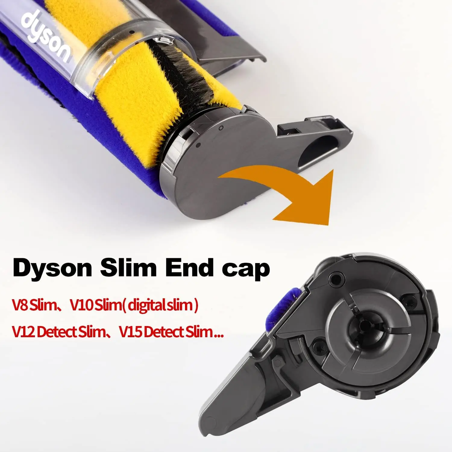 Roller Brush Bar End Cap Cover for Dyson V8 V10 Slim V12 V15 Detect Slim Vacuum Cleaner Side Replacement Parts