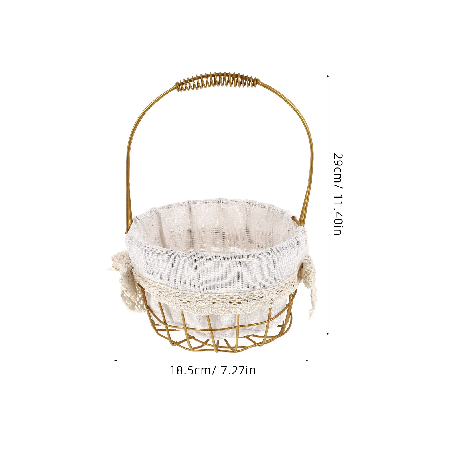 

Creative Handheld Flower Basket for Wedding Home Decor Iron Manual Small Floral Cotton Party Favor Gift Decorative Hanging