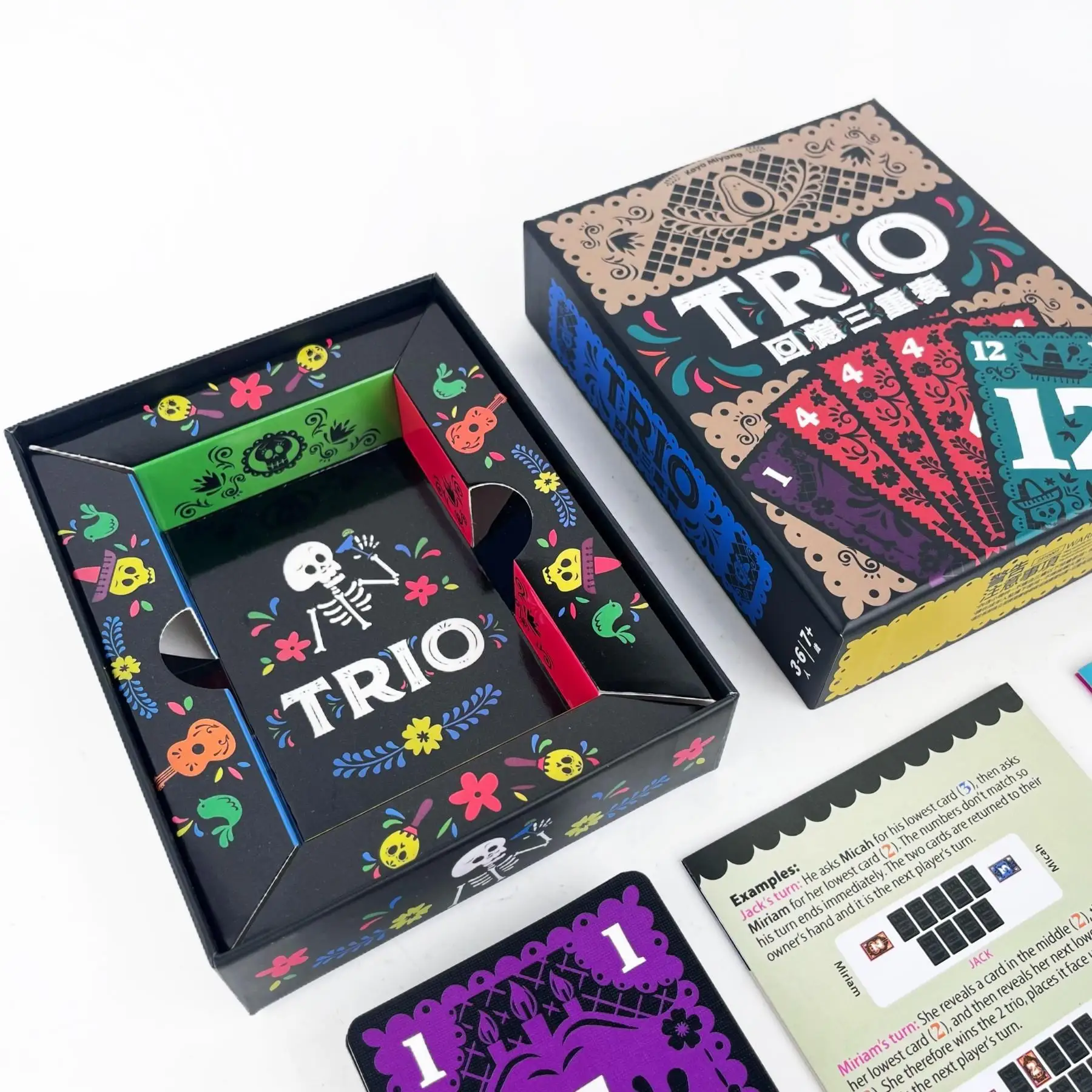 Juego de cartas de memoria Trio, juego de mesa de reunión para padres e hijos, centación china y Engli, fácil de entender, diversión para todos