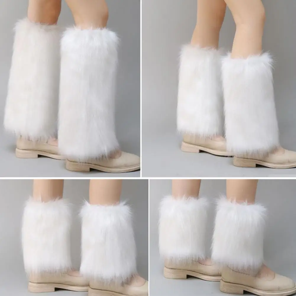 

Костюм на Хэллоуин, леггинсы, манжеты для ботинок, косплей, женские плюшевые манжеты с имитацией волчьей шерсти для сценических выступлений на Хэллоуин