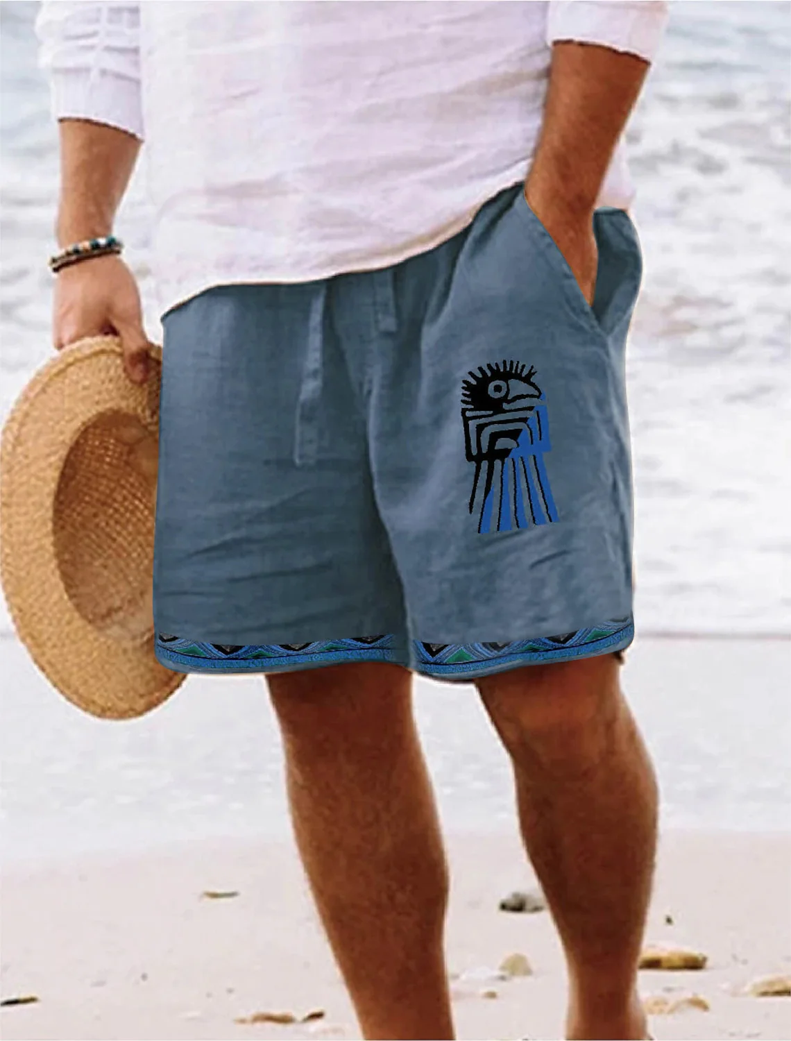 2024 Heren Originele Steen Vogel 3d Geprint Shorts Heren Zomer Ademende Vintage Shorts Fitness Street Short Heren Ropa Hombre