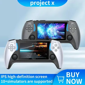 Coopreme new project X 4.3 inch high-definition IPS screen handheld game console dual joystick for Ps1 Arcade HD output support