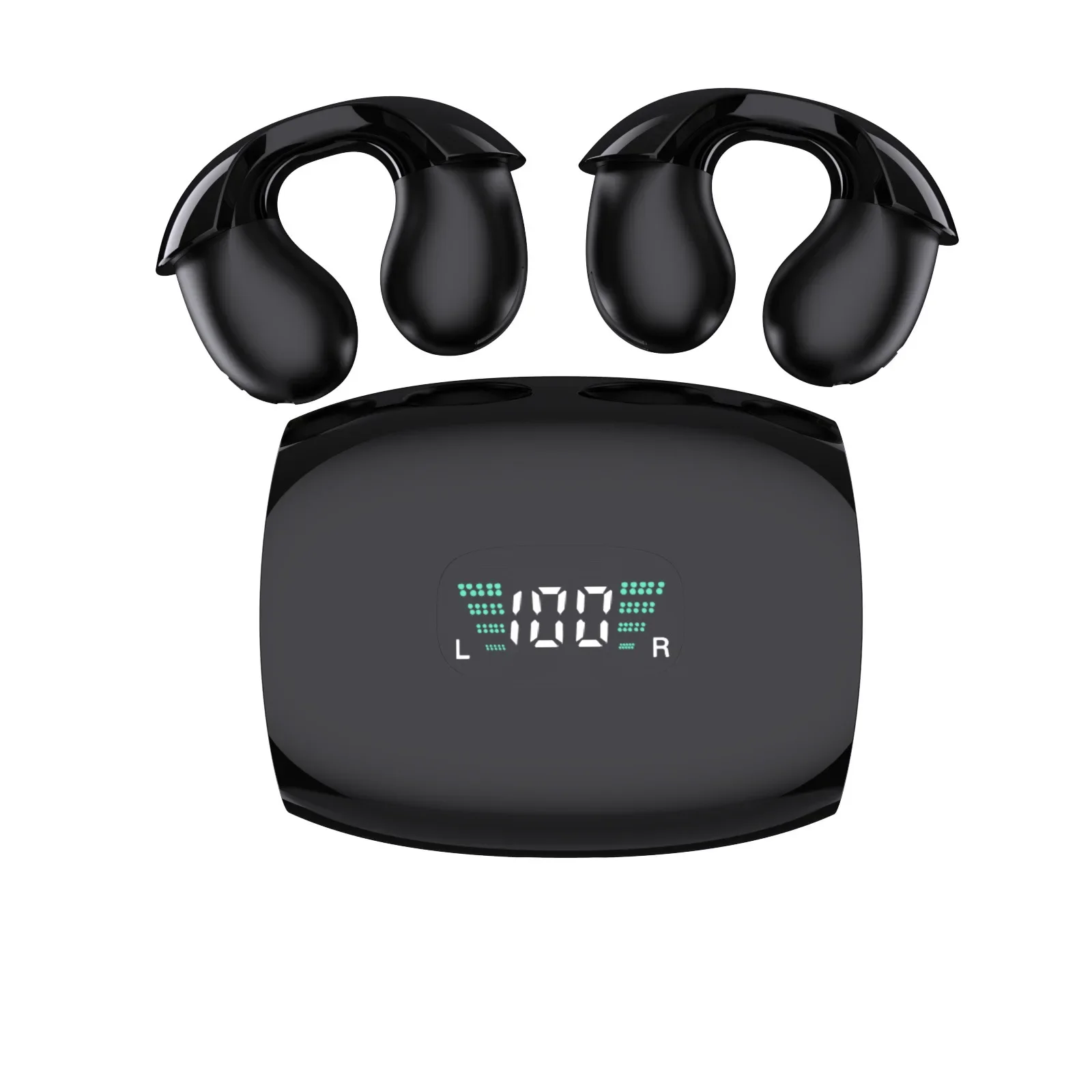 

Bone Conduction Bluetooth 5.3 Headset TWS Headphone Auriculare Earphone Ear-Clip Earhooks Wireless with Mic Sport Game Earbuds