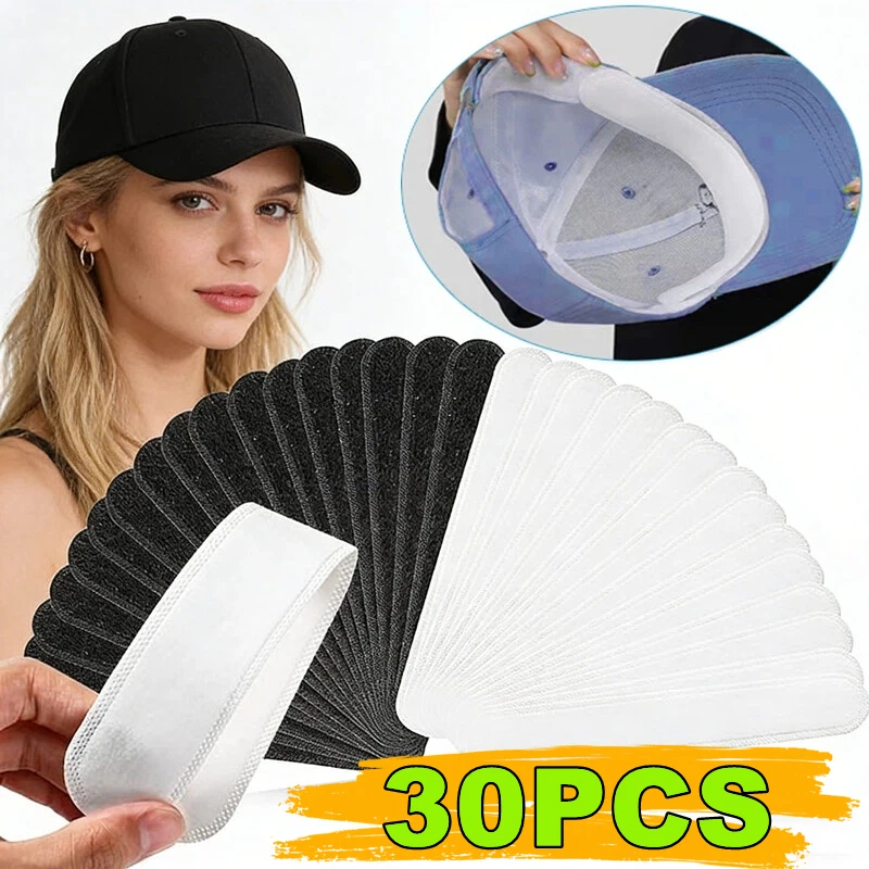 

10/20/30 шт. одноразовые впитывающие пот наклейки для летних бейсболок, регулируемые защитные стикеры для головных уборов