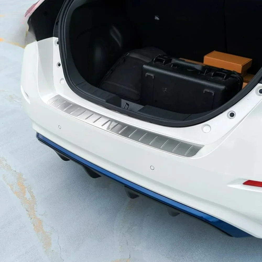 Fit For Nissan Leaf ZE1 2017 18 19 20 2021 Rear Bumper Protection Sill Outside Trunk Step Panel Sill Plate Decorate Accessories