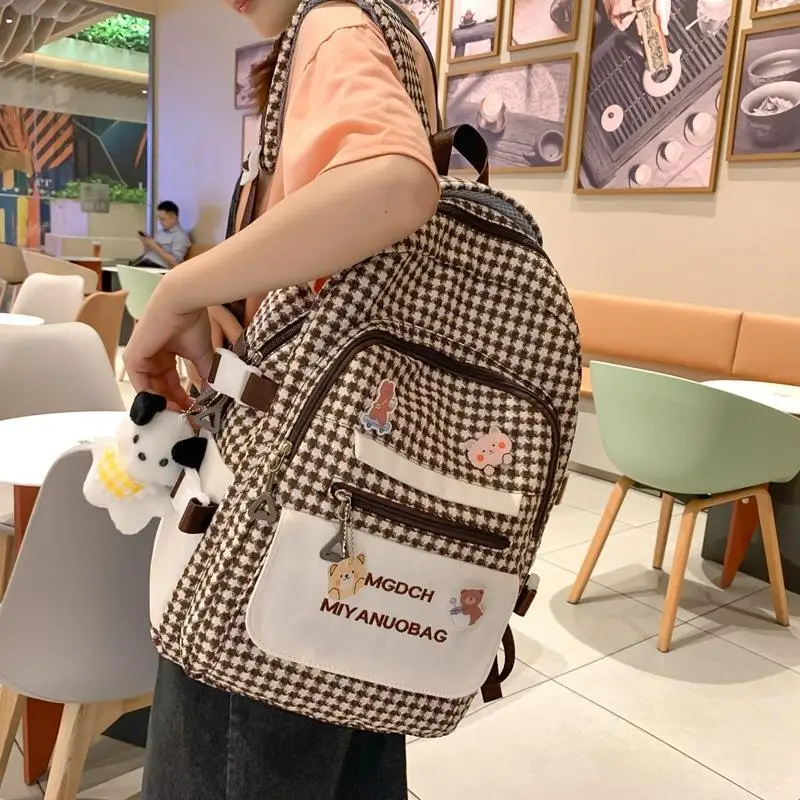 Frauen Harajuku koreanischen Druck Männer Rucksack Student Nylon Laptop neue coole Buch Schult asche für Teenager-Mädchen Bücher taschen Damen