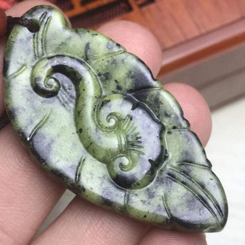 Medicine King Stone Ruyi Pendant Exquisite Sculpture Auspicious Ruyi Necklace Women's Safe Jade Pendant Boutique