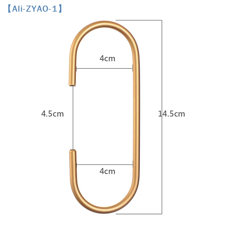 【ZYAO-1】5pcs C Shape Hooks For Closet, Gold/Silver Multi-functional Hanging Metal Hook Closet Organizer System