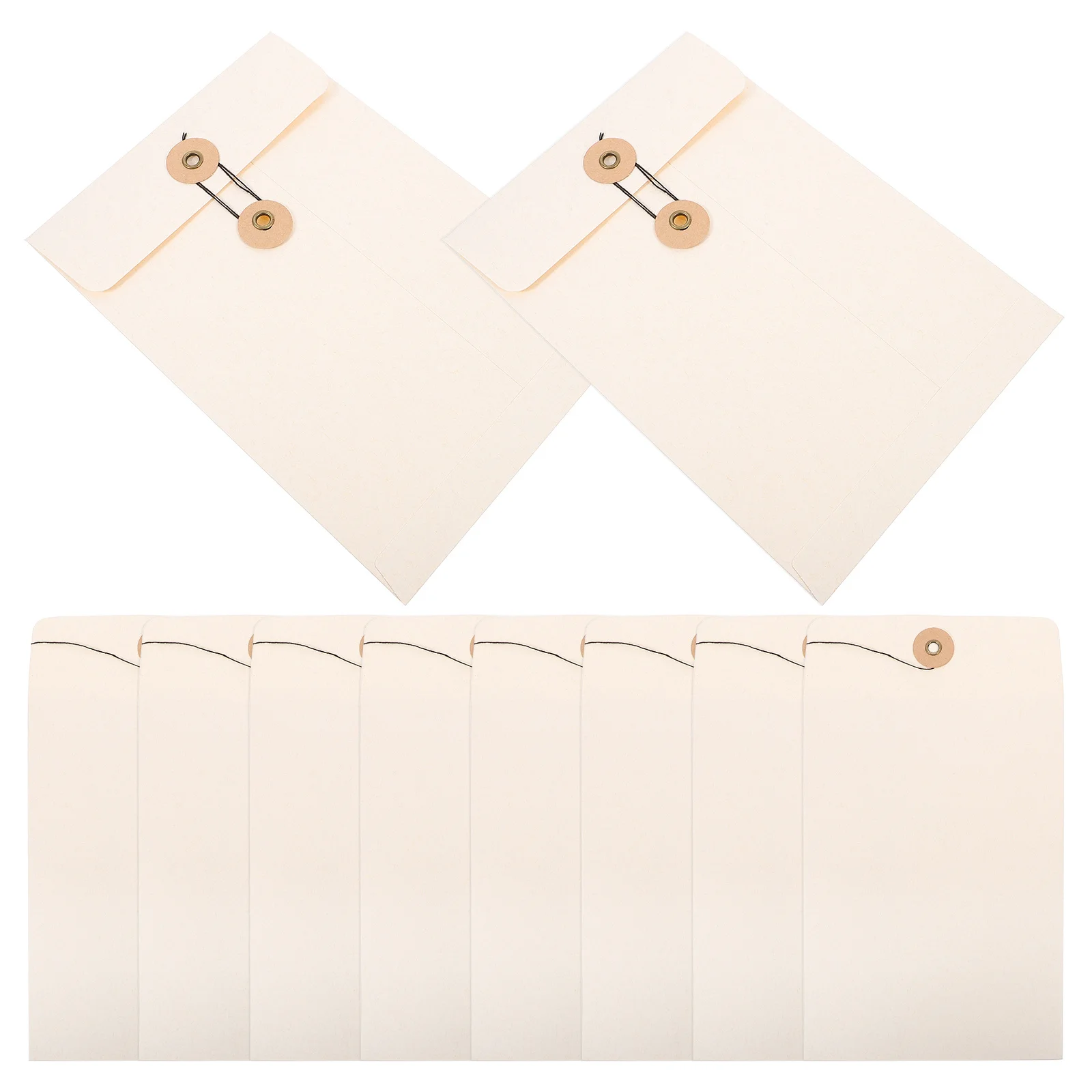 

10Pcs File Storage Bags Large Capacity Document Pouch Thick File Organizer Office Receipt Invoice Holder Vintage Envelopes Bag