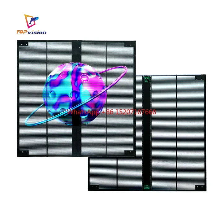 

TOPvision Manufacturer Flexible Module Film Advertising Panel P391 Display Video Walls Transparent Led Screen