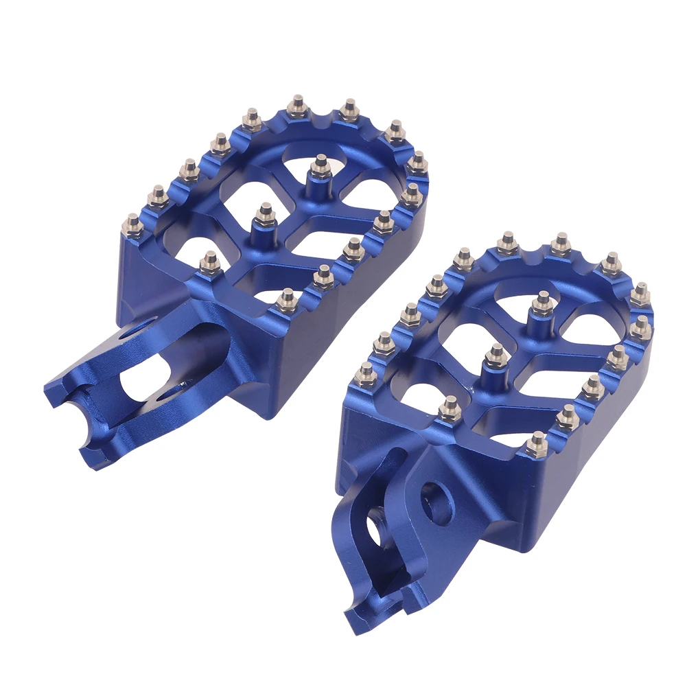 Motorcycle Blue Aluminum FootRest Footpegs Foot Pegs Pedals For HONDA CR125 CR250 CRF150R CRF250R CRF250X CRF450R CRF450X