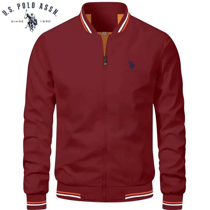 العلامة التجارية للرجال يو اس بولو اسن. معطف واق من المطر منذ عام 1890، سترة سريعة الجفاف، حماية من الشمس في الهواء الطلق، صيد السمك، ركوب الدراجات، الرياضة