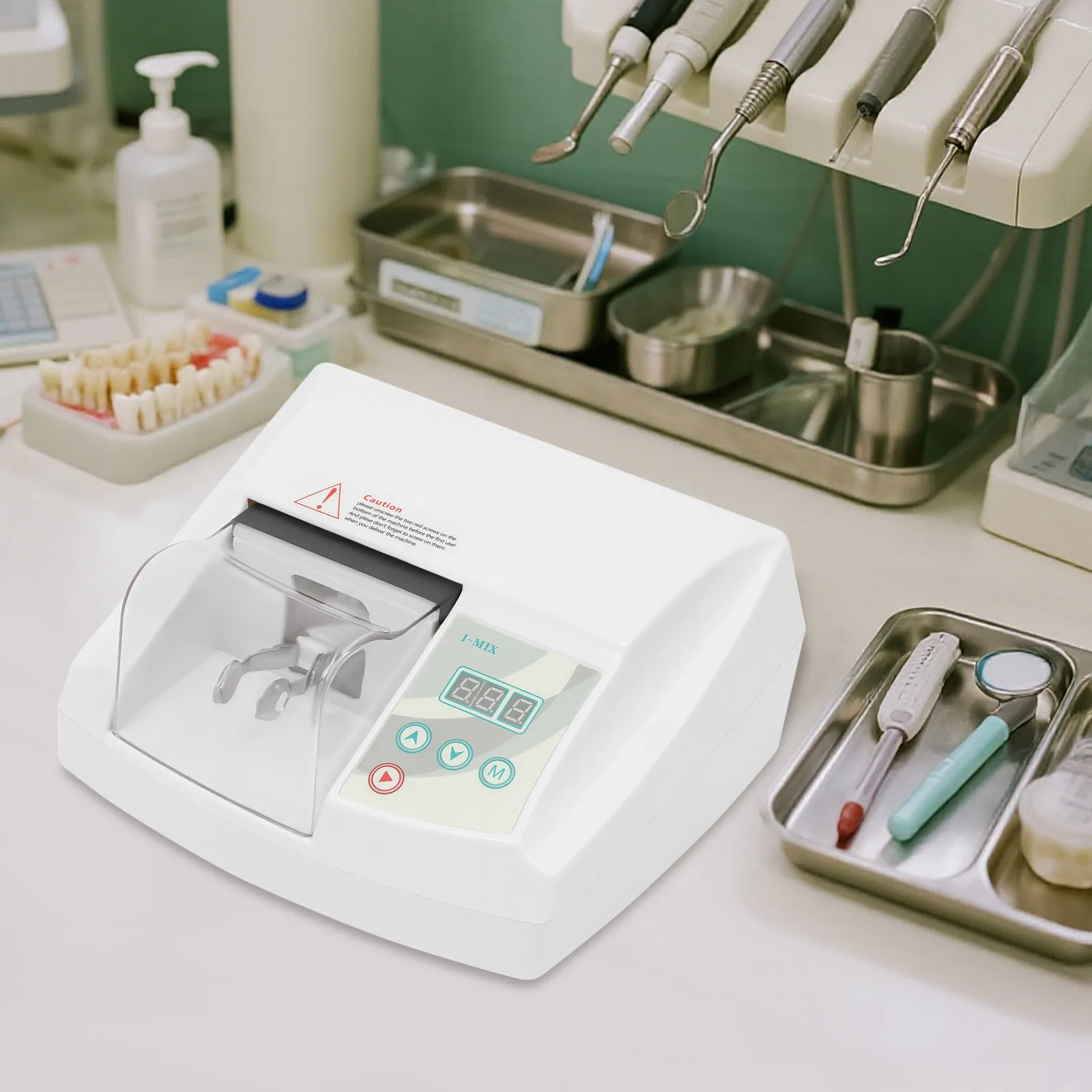 Amalgamatore Dentale da 35W, Macchina per Amalgama Argentato, Silenziosissimo e con Modalità a Velocità Regolabile, Sistema di Alta Sicurezza, per Odontoiatria