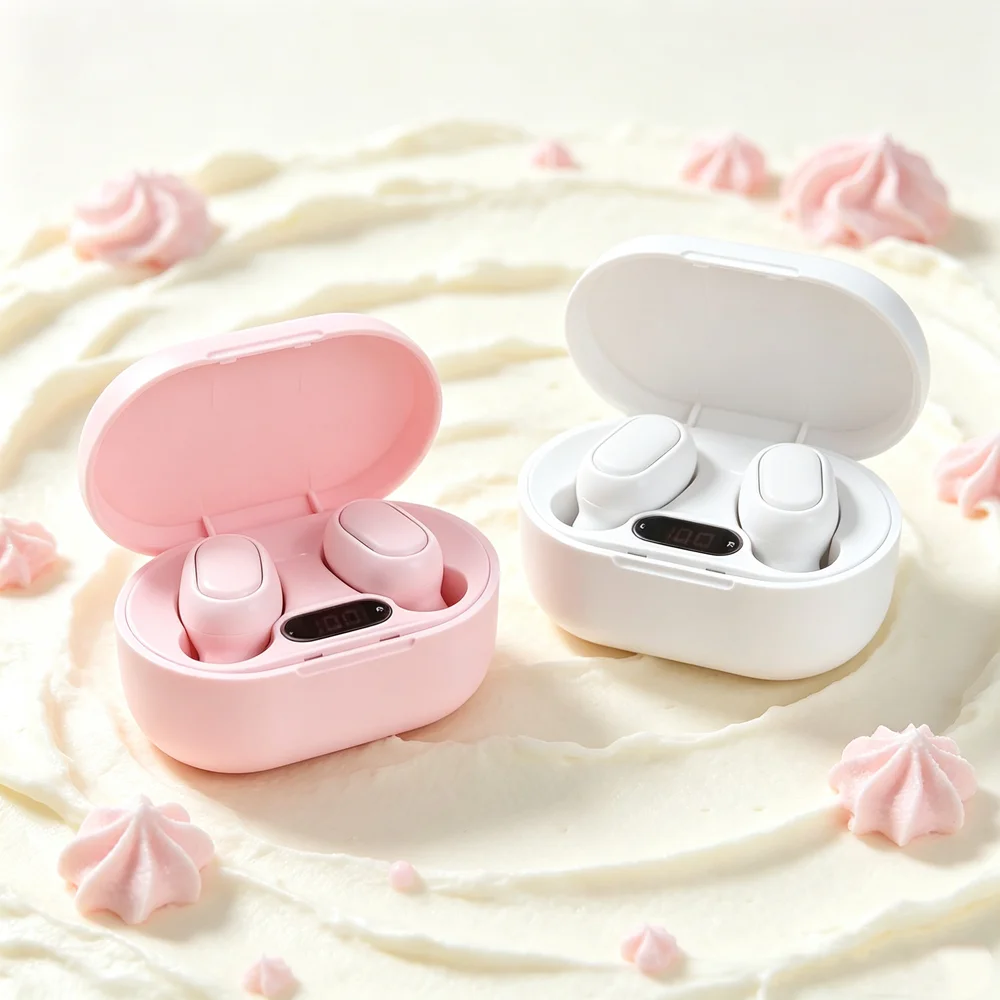 TWS Wireless Earphones Wireless Earbuds Premium Bluetooth Headphones Feature Memory Foam Cushions for Ultimate Comfort