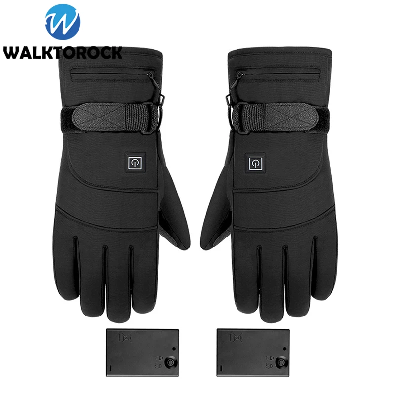 

Winter Gloves Electric Heated Motorcycle Gloves Three-speed Temperature Adjustment Heating Gloves for Outdoor Cycling Fishing