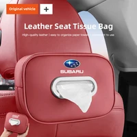 Caja de pañuelos Interior de coche de alta capacidad, bolsa de almacenamiento Kleenex, accesorios para Subaru STI Forester Impreza Legacy Outback XV BRZ WRX